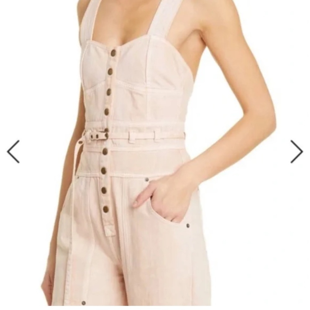 Ulla Johnson Jonah Belted Cotton Jumpsuit in Sweetbriar size 2
